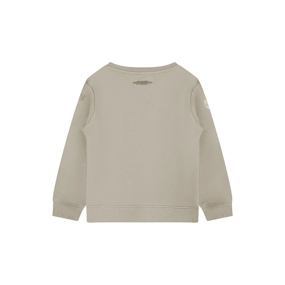 NBA BROOKLYN NETS NEUTRAL TODDLER BOYS FLEECE CREWNECK (TAUPE) - Image 4