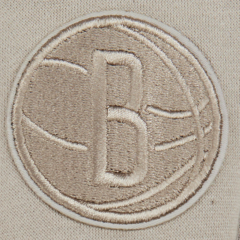 NBA BROOKLYN NETS NEUTRAL TODDLER BOYS FLEECE CREWNECK (TAUPE) - Image 5