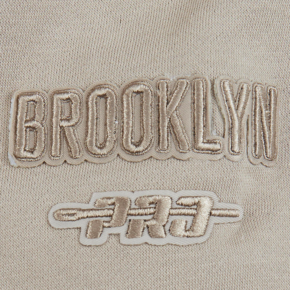 NBA BROOKLYN NETS NEUTRAL TODDLER BOYS FLEECE CREWNECK (TAUPE) - Image 6