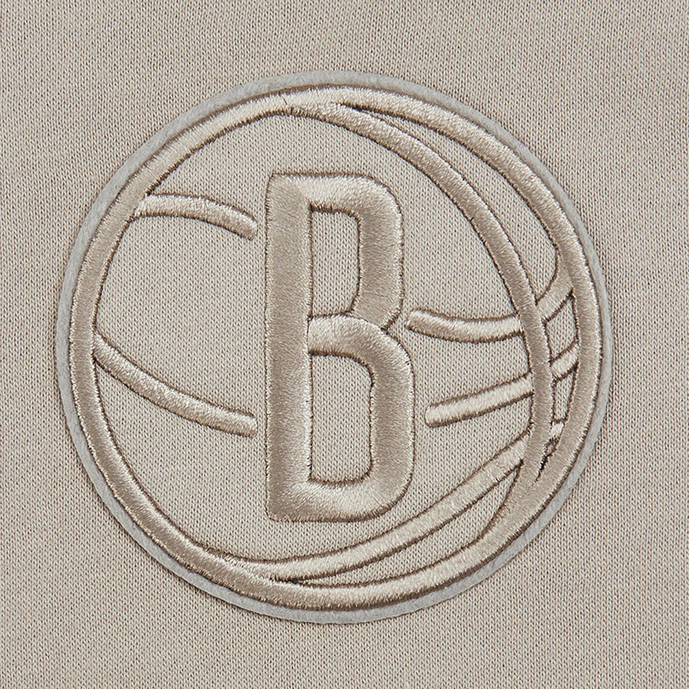 NBA BROOKLYN NETS NEUTRAL TODDLER BOYS FLEECE CREWNECK (TAUPE) - Image 7