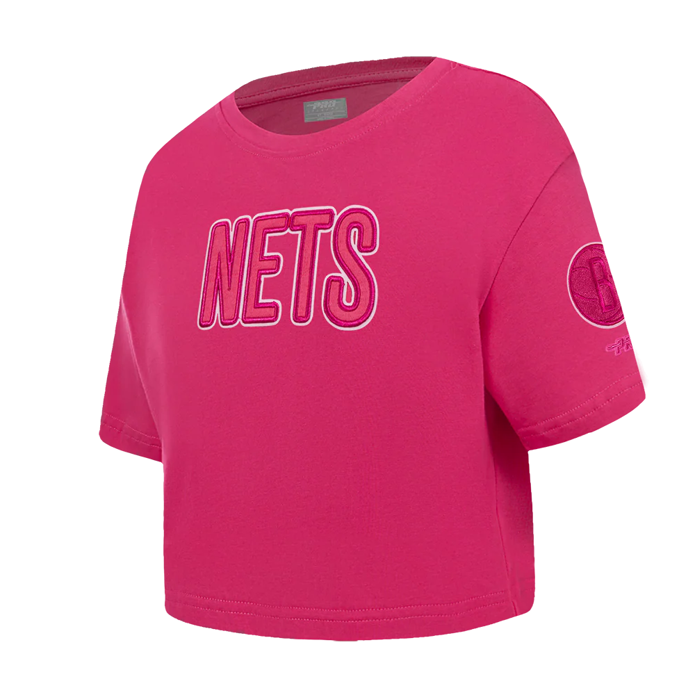 NBA BROOKLYN NETS TRIPLE PINK TODDLER GIRLS SHORT SLEEVE BOXY TEE (BEETROOT PURPLE) - Image 2