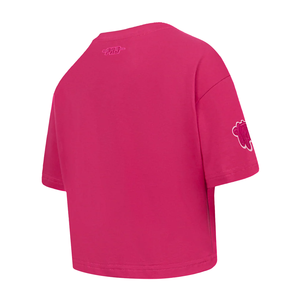 NBA BROOKLYN NETS TRIPLE PINK TODDLER GIRLS SHORT SLEEVE BOXY TEE (BEETROOT PURPLE) - Image 4