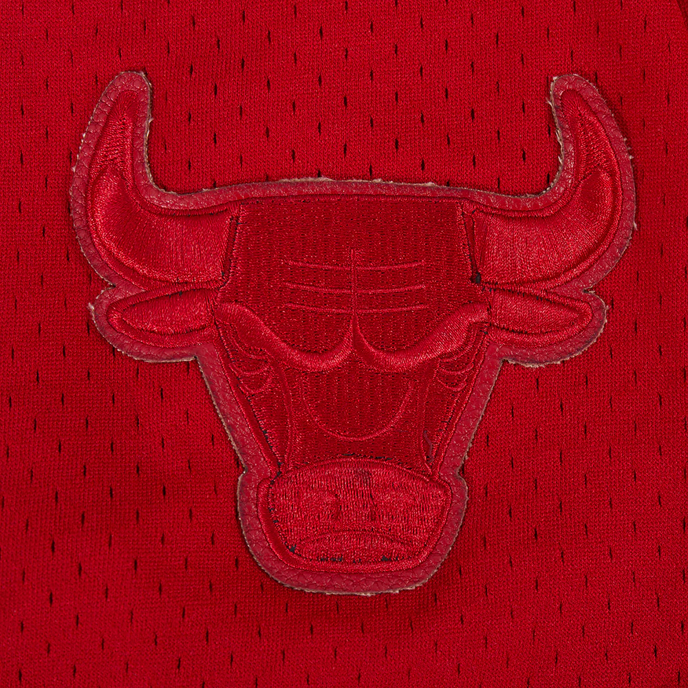 NBA CHICAGO BULLS TRIPLE TONAL MESH BUTTON DOWN SHIRT (RED) - Image 5