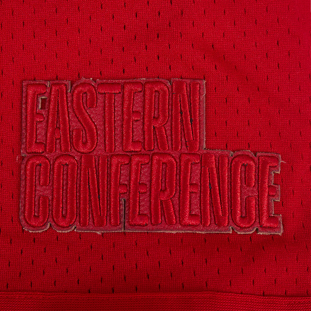 NBA CHICAGO BULLS TRIPLE TONAL MESH BUTTON DOWN SHIRT (RED) - Image 6
