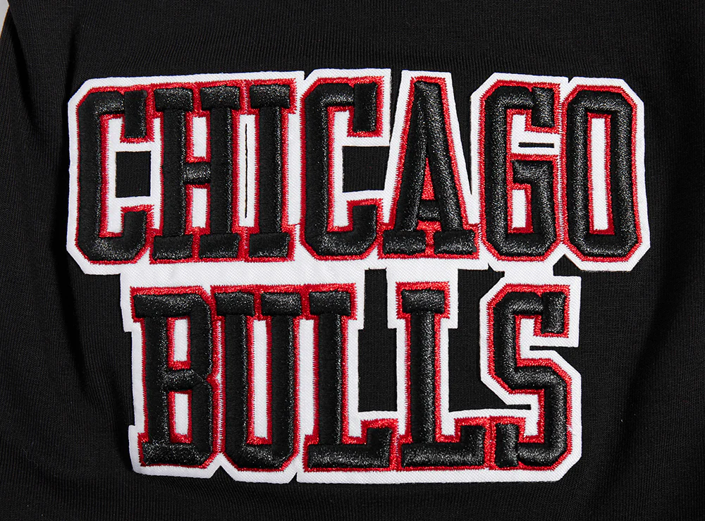 NBA CHICAGO BULLS OLD ENGLISH MEN'S TEE (BLACK) - Image 6
