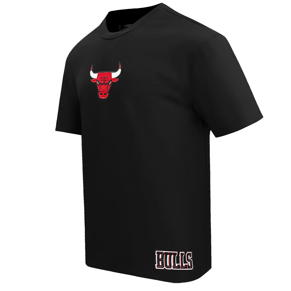 NBA CHICAGO BULLS WINGSPAN MEN'S COTTON JERSEY DROP SHOULDER TEE (BLACK) - Image 3