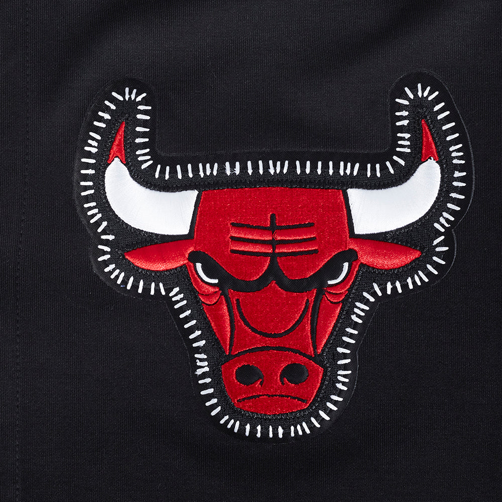 NBA CHICAGO BULLS DIY PICK STITCH MEN'S DOUBLE KNIT SHORT SLEEVE JACKET (BLACK) - Image 6