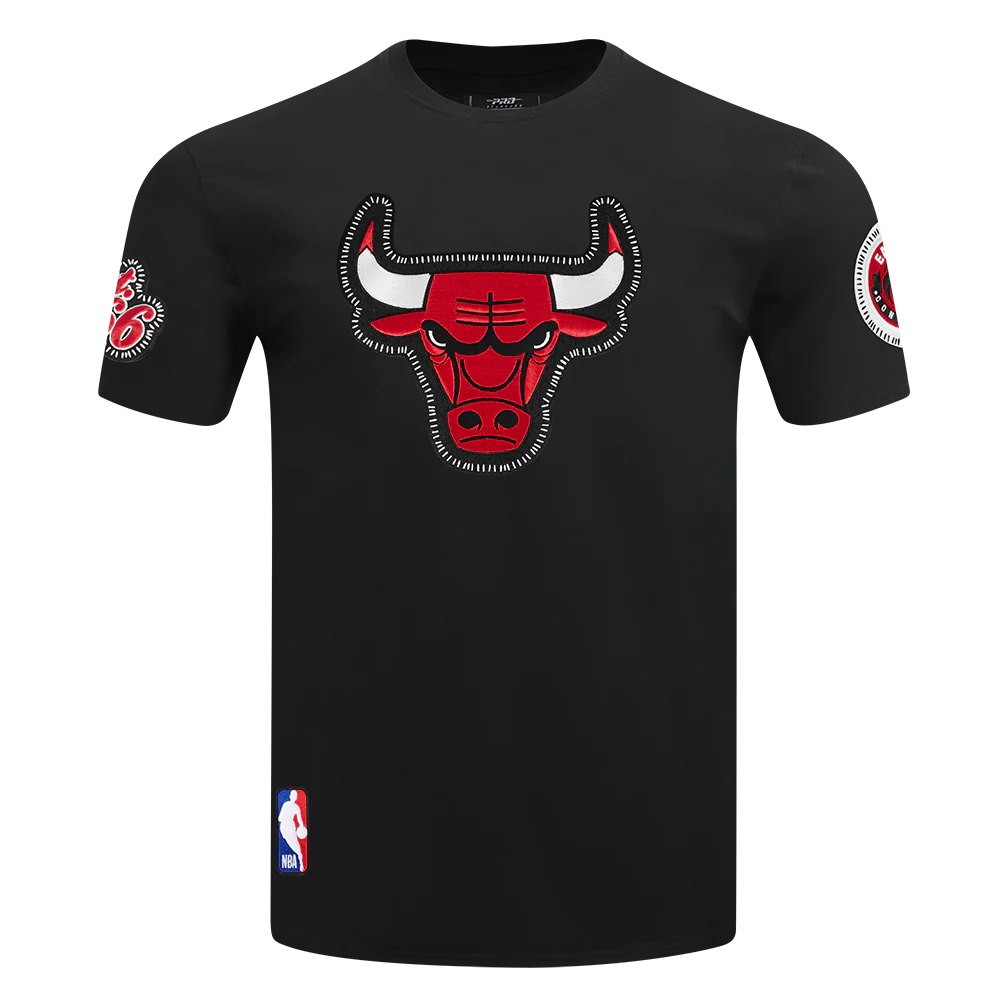 NBA CHICAGO BULLS DIY PICK STITCH MEN'S SINGLE JERSEY TEE (BLACK)