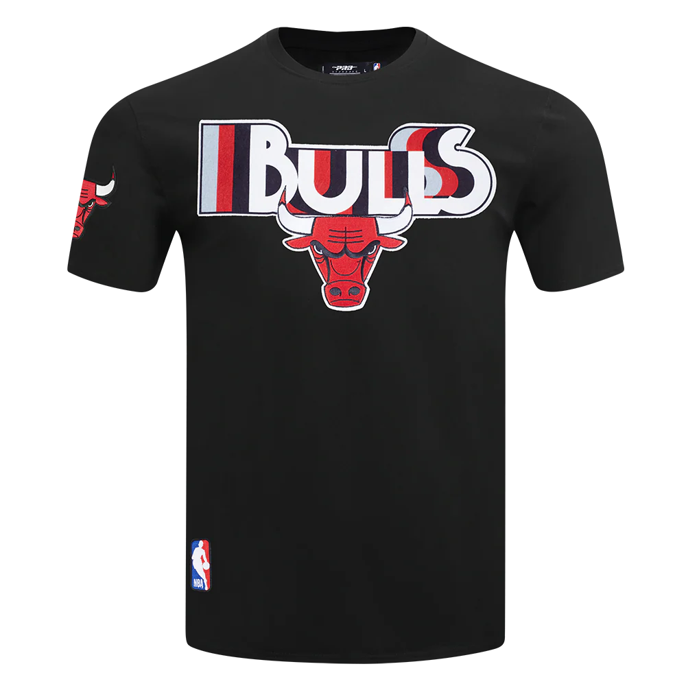 NBA CHICAGO BULLS RETRO ELEVATION MEN'S SINGLE JERSEY TEE (BLACK)