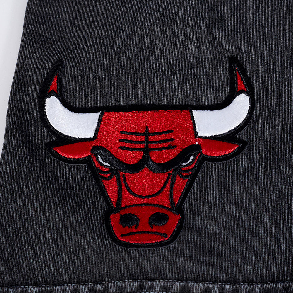NBA CHICAGO BULLS CHROME MEN'S COTTON JERSEY DROP SHOULDER TEE (WASHED BLACK) - Image 6