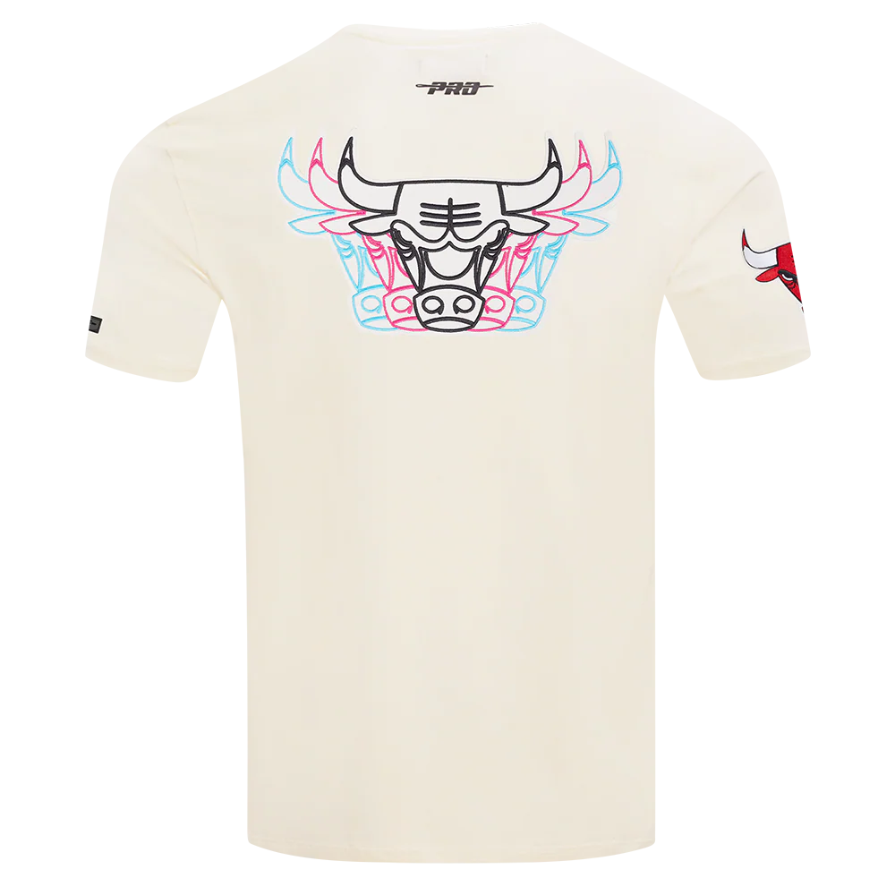 NBA CHICAGO BULLS ECHO LOGO MEN'S SINGLE JERSEY TEE (EGGSHELL) - Image 3