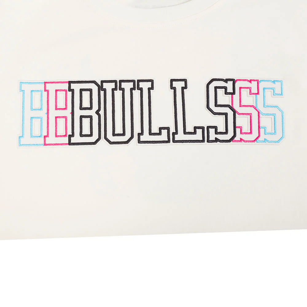 NBA CHICAGO BULLS ECHO LOGO MEN'S SINGLE JERSEY TEE (EGGSHELL) - Image 5