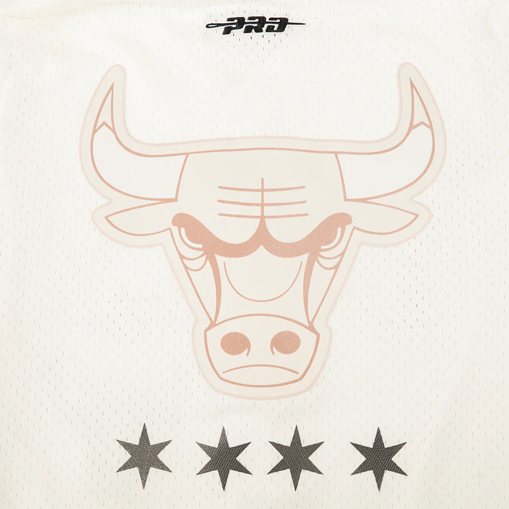NBA CHICAGO BULLS CITY EDITION 24-25 MEN'S MESH BUTTON DOWN SHIRT (EGGSHELL) - Image 7