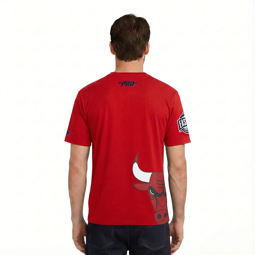 NBA CHICAGO BULLS LIVING LARGE MEN'S CJ DROP SHOULDER TEE (RED) - Image 2