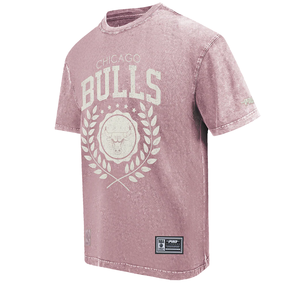 NBA CHICAGO BULLS STREET TEAM MEN'S CJ DROP SHOULDER ENZYME WASH TEE (WASHED MAUVE) - Image 3