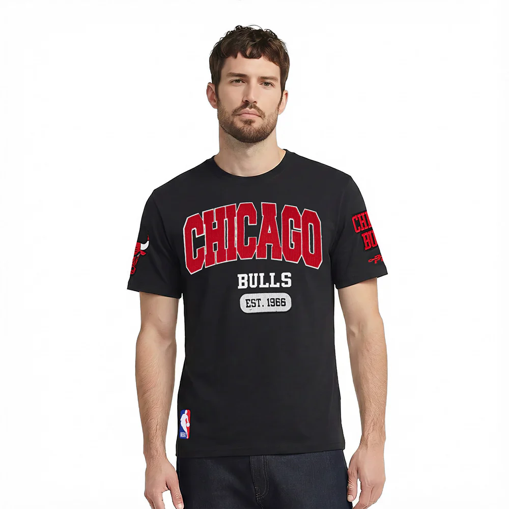 NBA CHICAGO BULLS CITY ARCH MEN'S SJ TEE (BLACK)