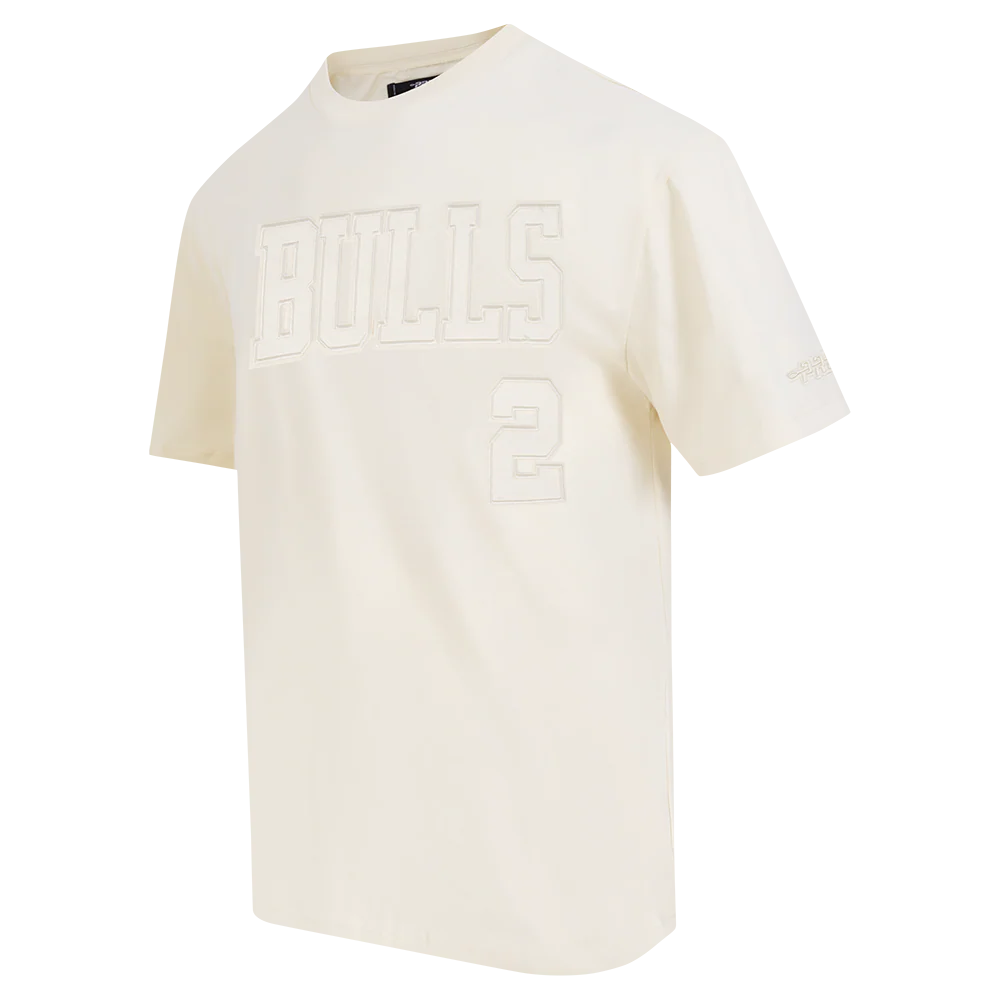 NBA CHICAGO BULLS LONZO BALL #2 NEUTRAL PNN MEN'S CJ DROP SHOULDER TEE (EGGSHELL) - Image 2