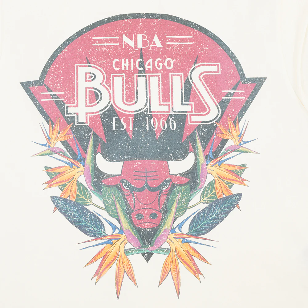 NBA CHICAGO BULLS PARADISE MEN'S S/S TEE (EGGSHELL) - Image 5