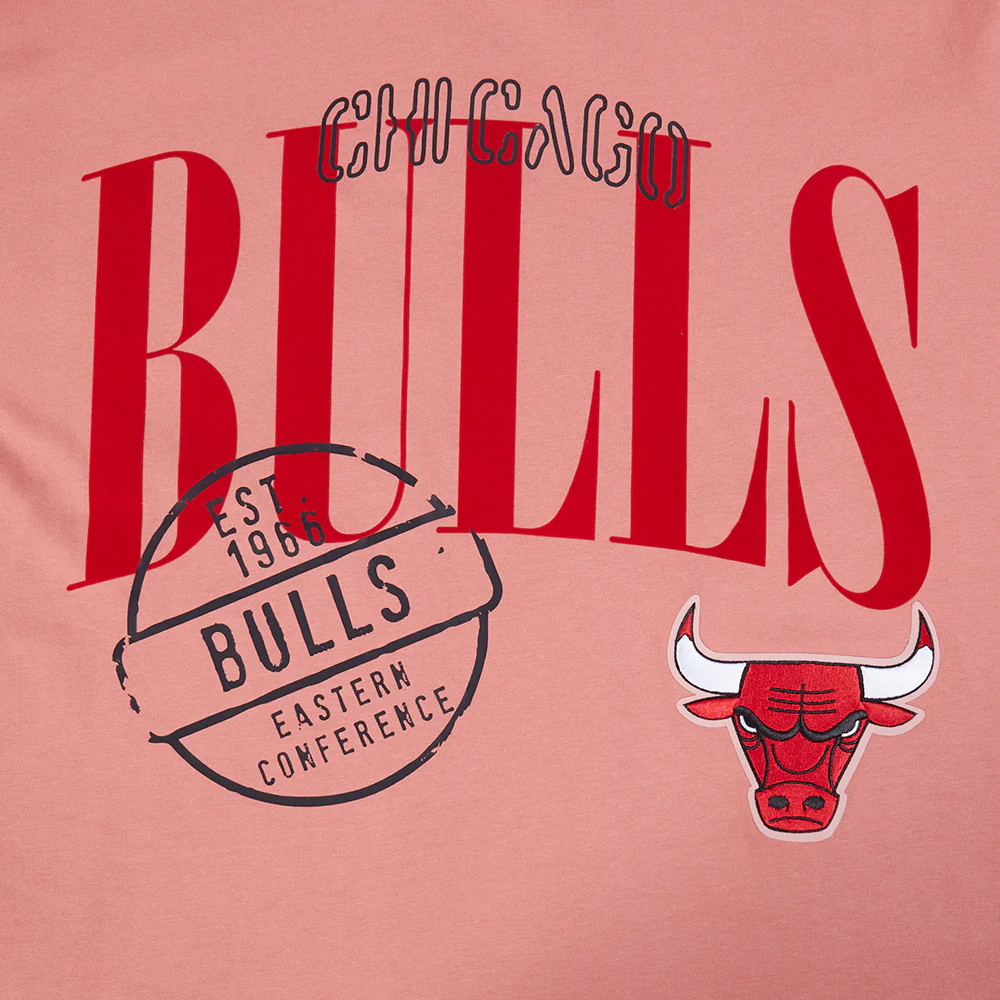 NBA CHICAGO BULLS  STAMPED MEN'S S/S TEE (DUSTY PINK) - Image 7