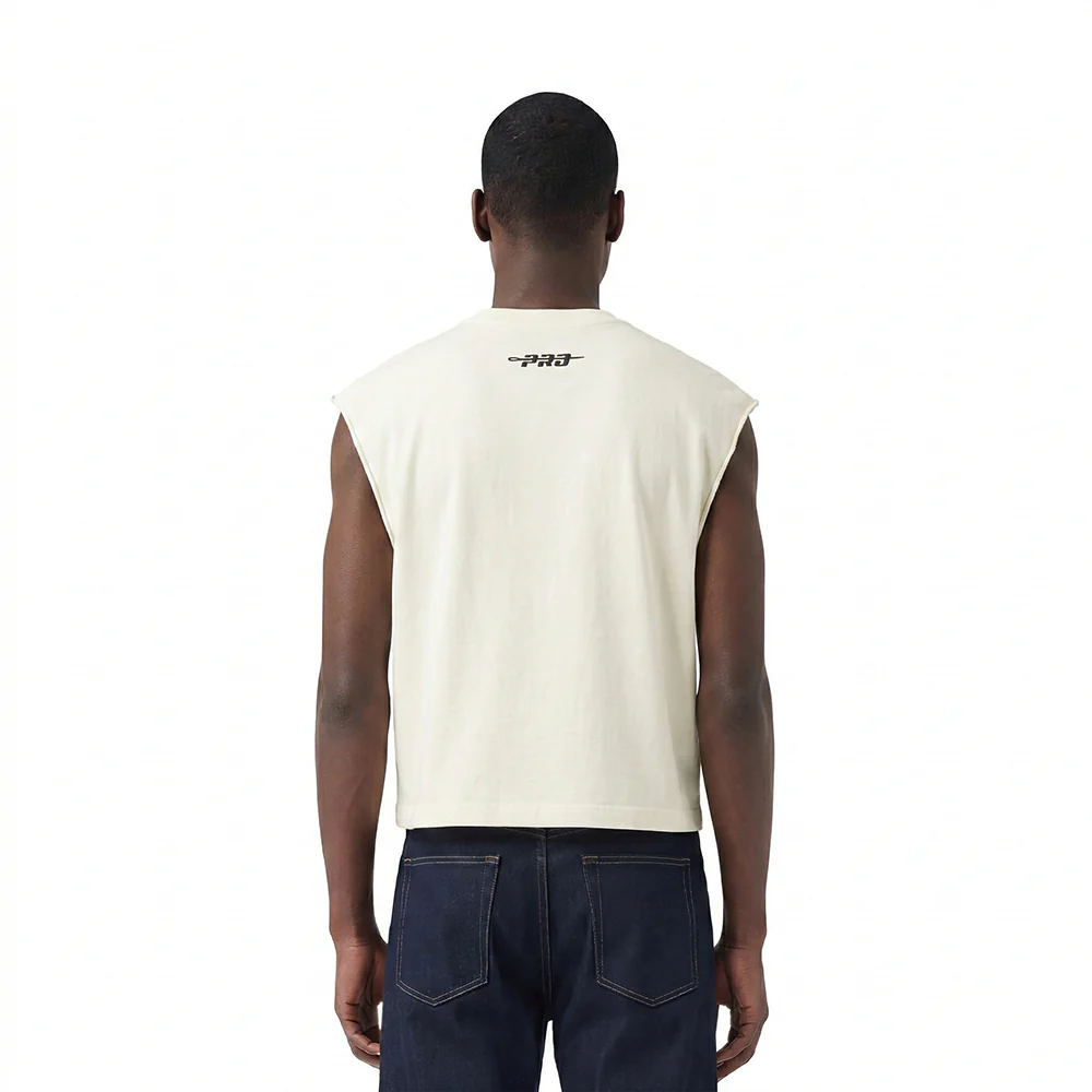 NBA CHICAGO BULLS STAMPED MEN'S S/S TEE (EGGSHELL) - Image 2