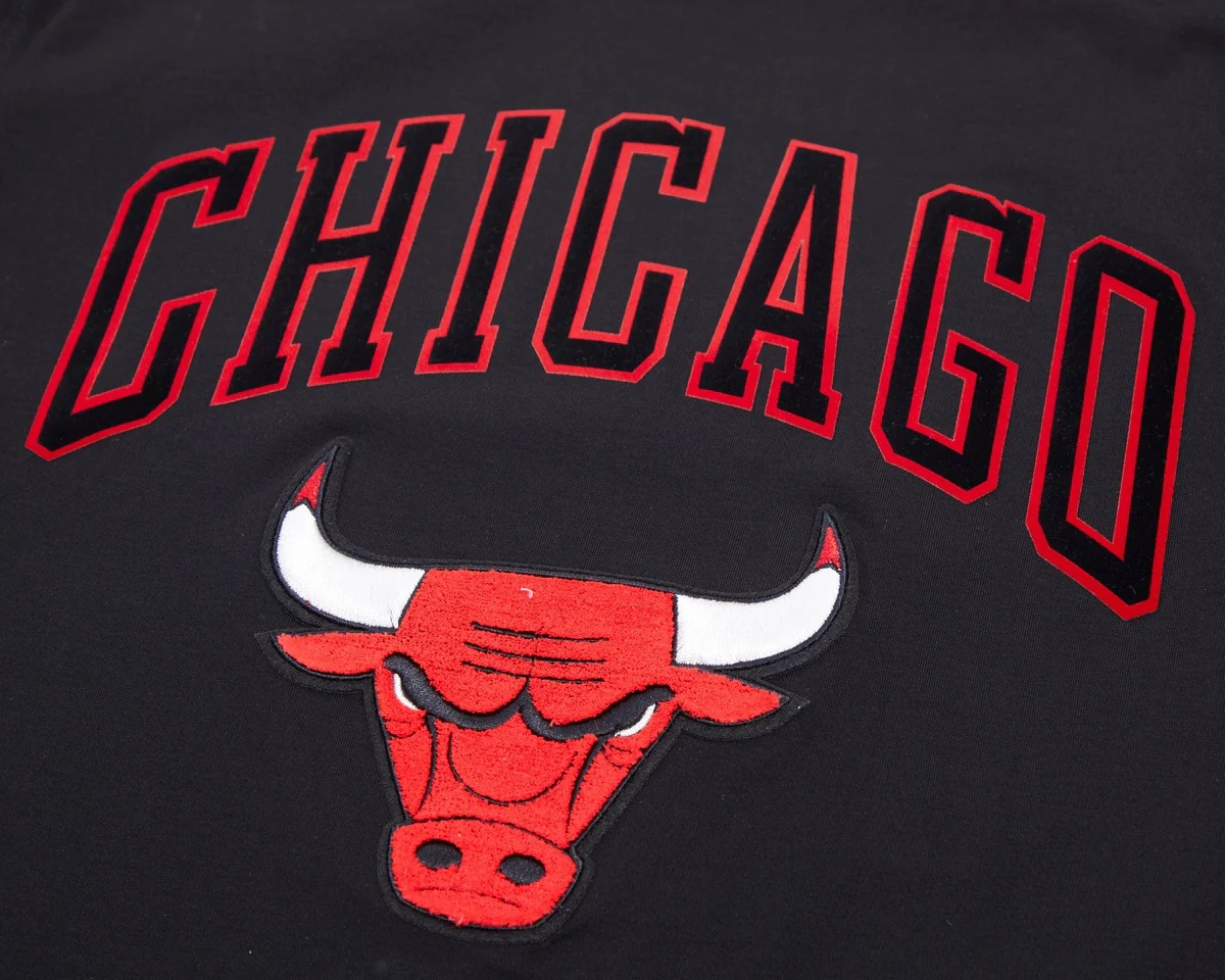 NBA CHICAGO BULLS CLASSIC BRISTLE MEN'S TEE (BLACK) - Image 6