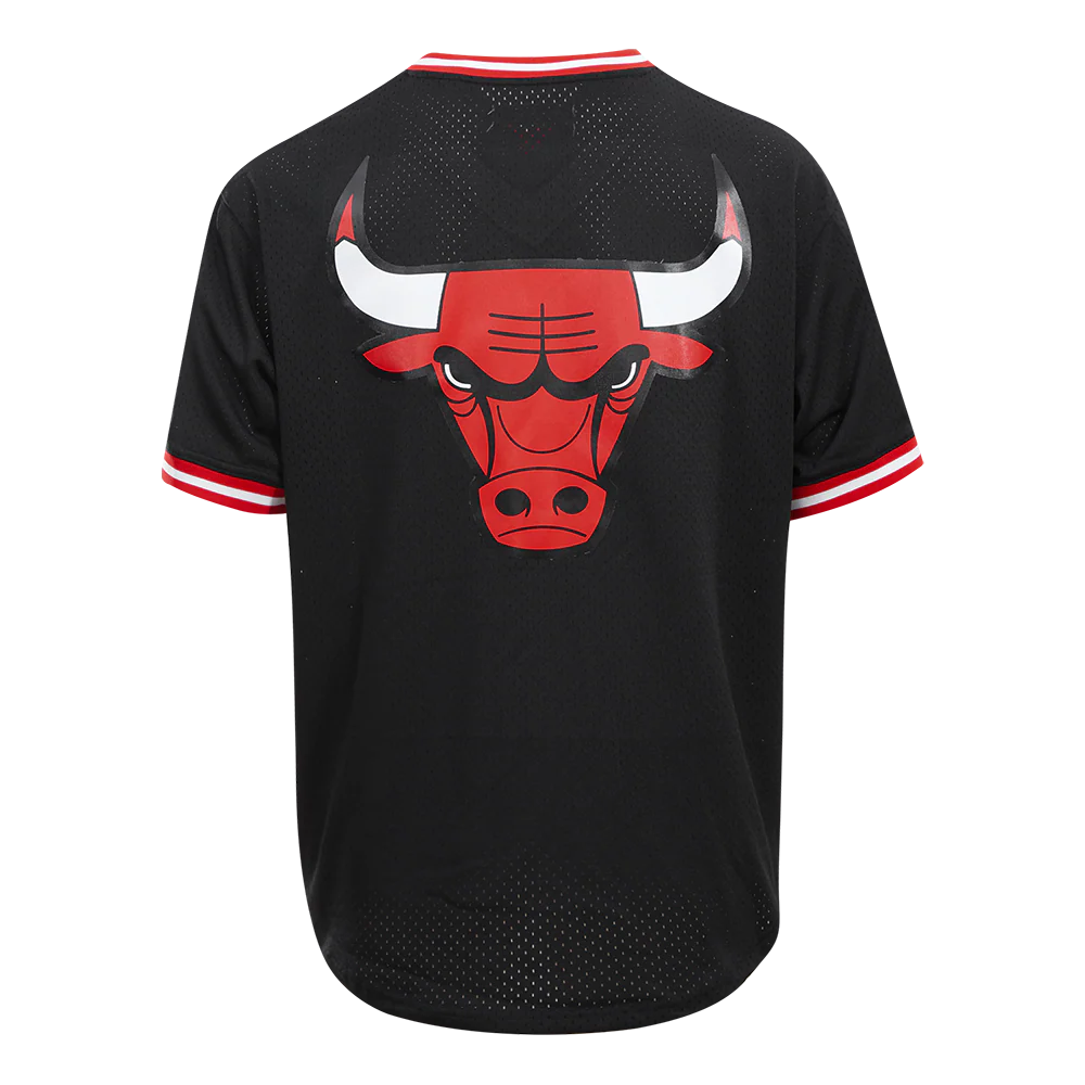 NBA CHICAGO BULLS LOGO MESH MEN'S PRO TEAM (BLACK) - Image 4