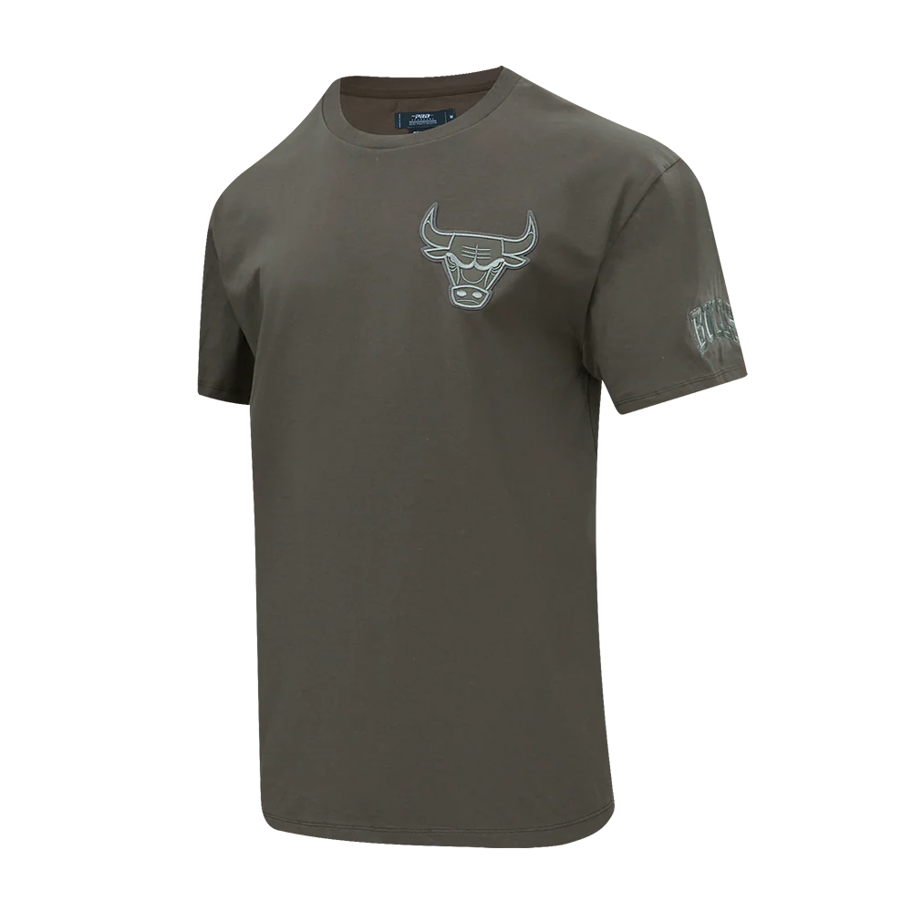 NBA CHICAGO BULLS NEUTRAL DROP SHOULDER MEN'S TEE (DARK TAUPE) - Image 4