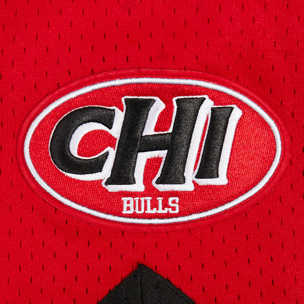 NBA CHICAGO BULLS FAST LANE DOUBLE KNIT 2.0 MEN'S SHORT (BLACK/RED) - Image 8