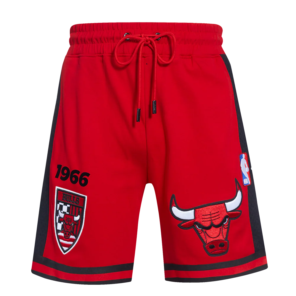 NBA CHICAGO BULLS FAST LANE DOUBLE KNIT 2.0 MEN'S SHORT (RED/BLACK) - Image 2