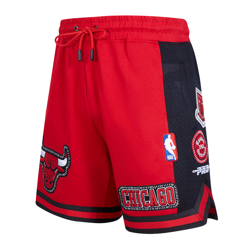 NBA CHICAGO BULLS DIY PICK STITCH MEN'S DOUBLE KNIT 2.0 SHORT (RED/BLACK)