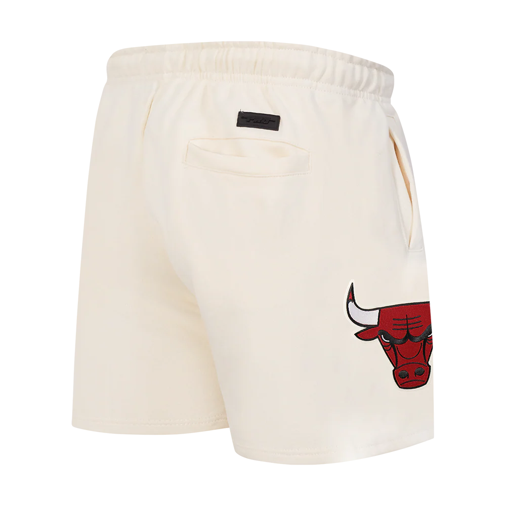 NBA CHICAGO BULLS ECHO LOGO MEN'S FLEECE SHORT (EGGSHELL) - Image 3