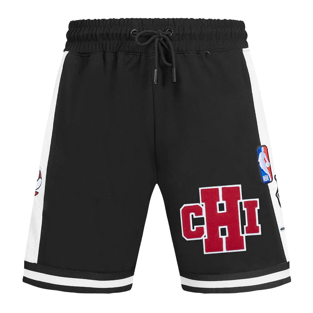 NBA CHICAGO BULLS LETTERMAN MEN'S ATHLETIC SHORT (BLACK) - Image 5