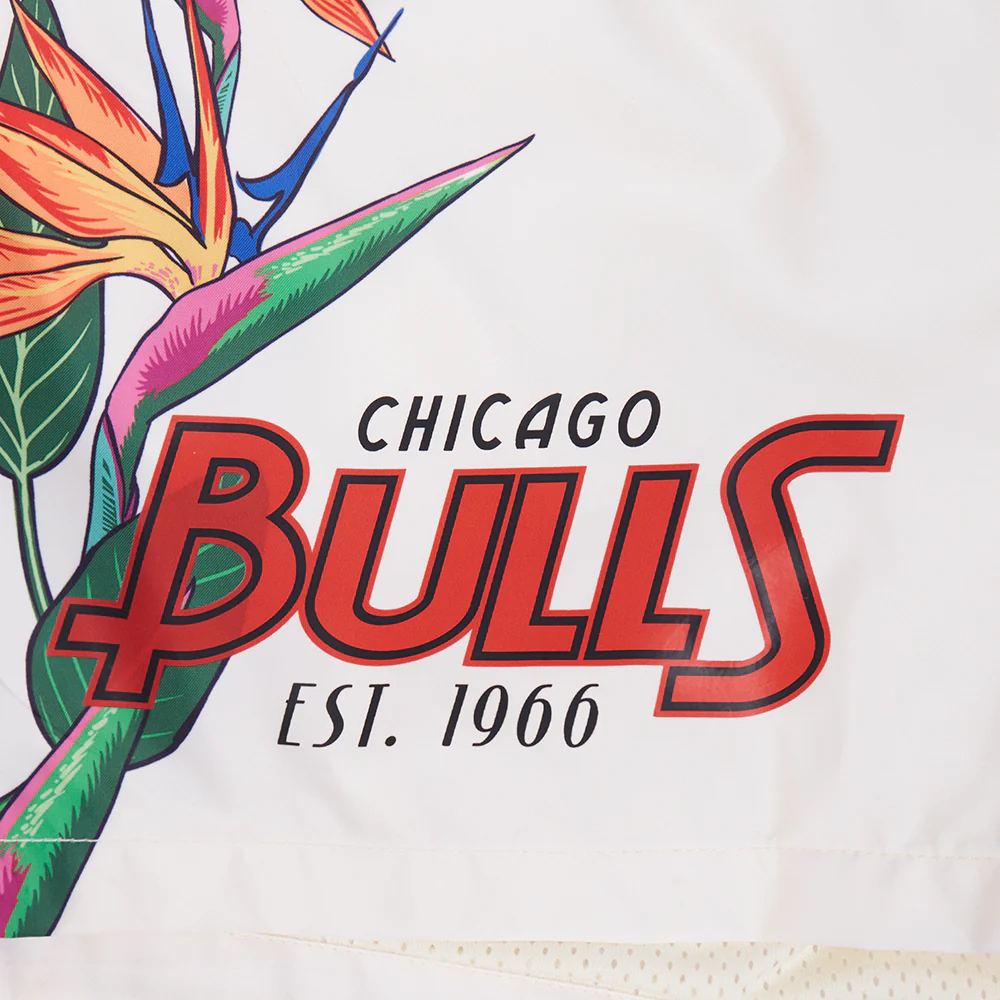 NBA CHICAGO BULLS PARADISE MEN'S WOVEN SHORT (EGGSHELL) - Image 7