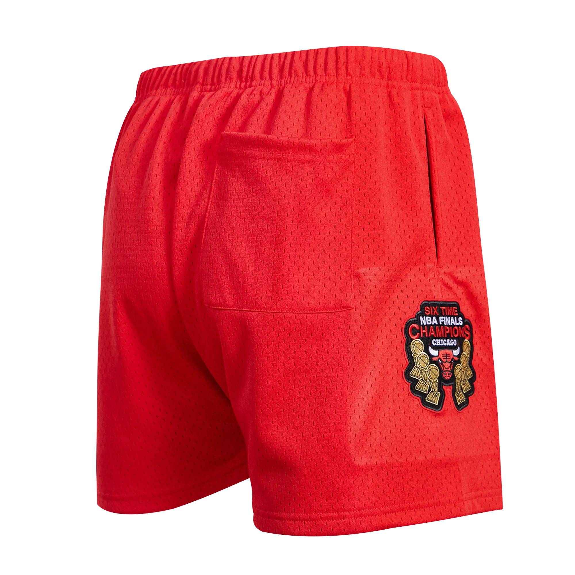 NBA CHICAGO BULLS LOGO MEN'S MESH SHORT (RED) - Image 3