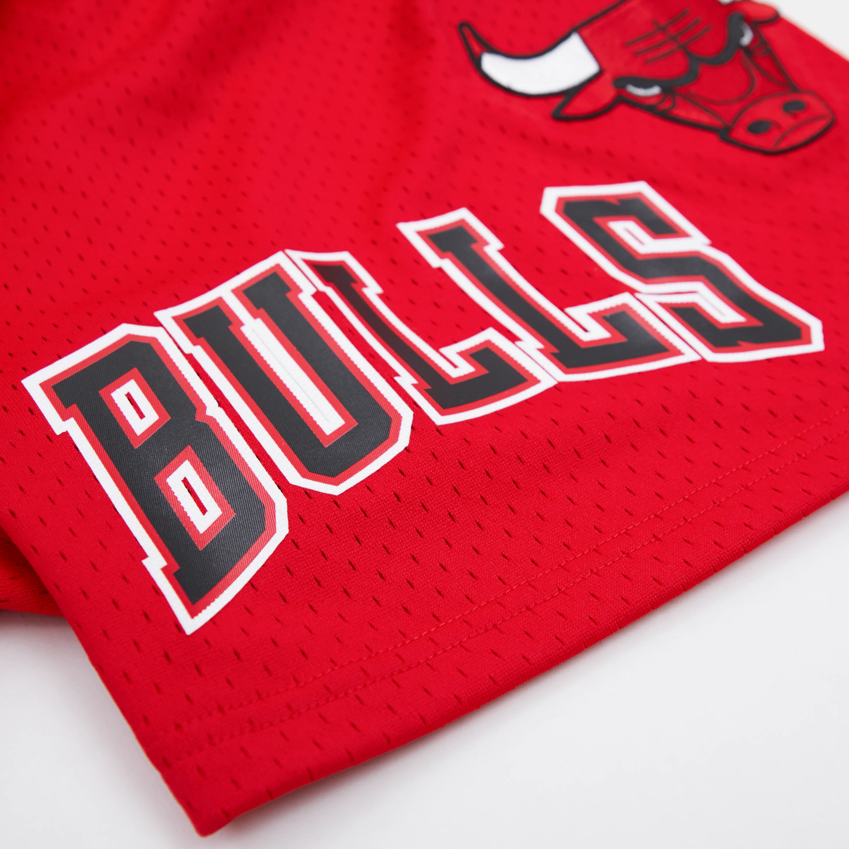 NBA CHICAGO BULLS LOGO MEN'S MESH SHORT (RED) - Image 5