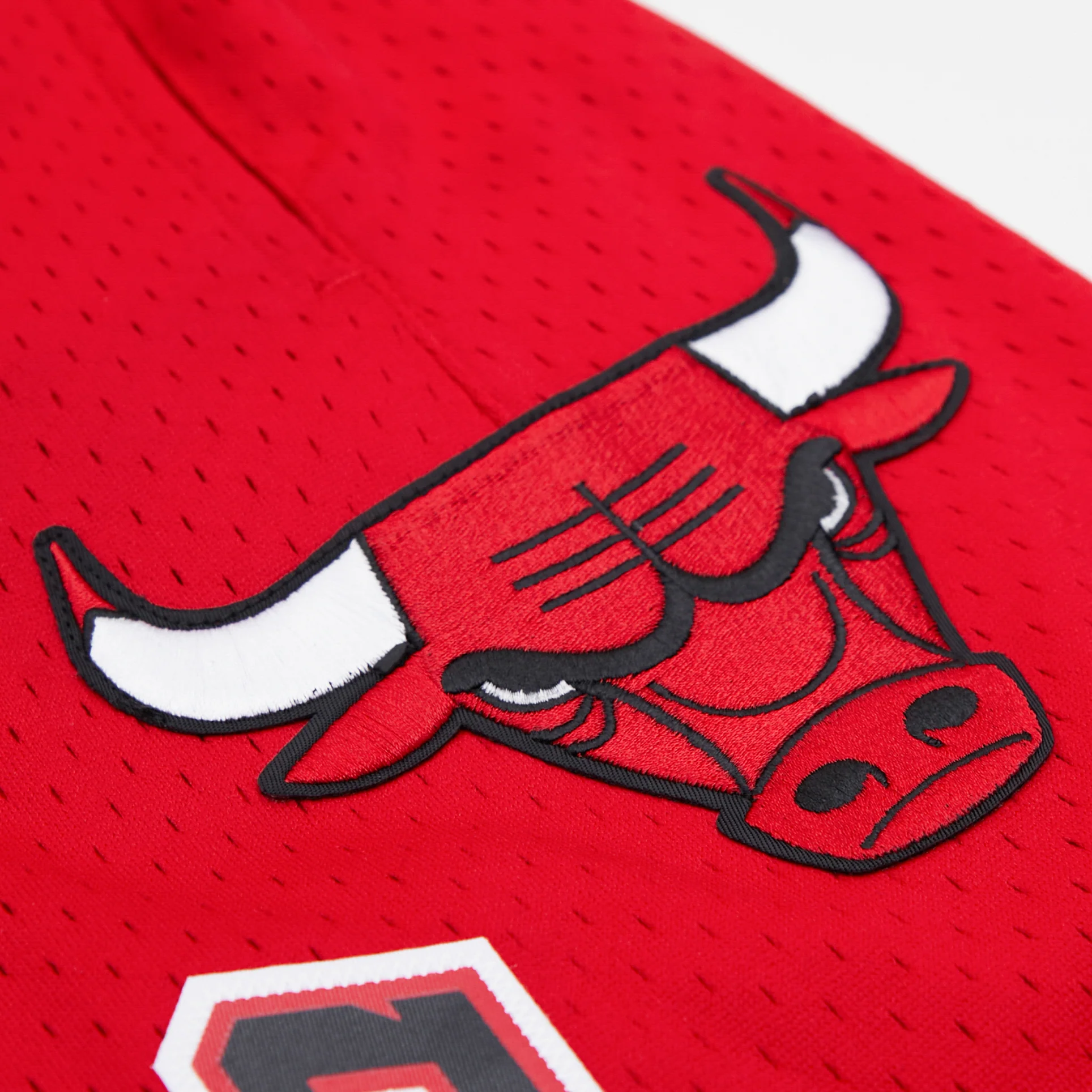 NBA CHICAGO BULLS LOGO MEN'S MESH SHORT (RED) - Image 6