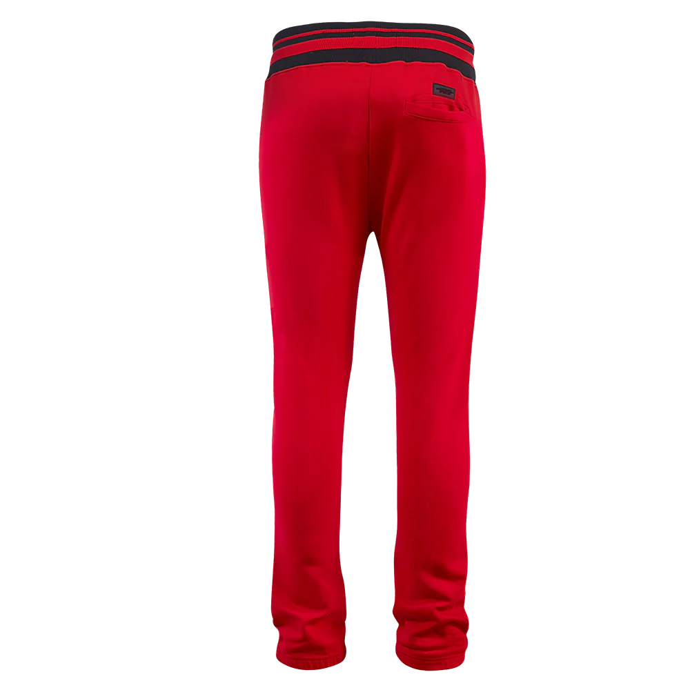 NBA CHICAGO BULLS SCRIPT TAIL MEN'S RIB FLEECE SWEATPANT (RED/BLACK) - Image 4