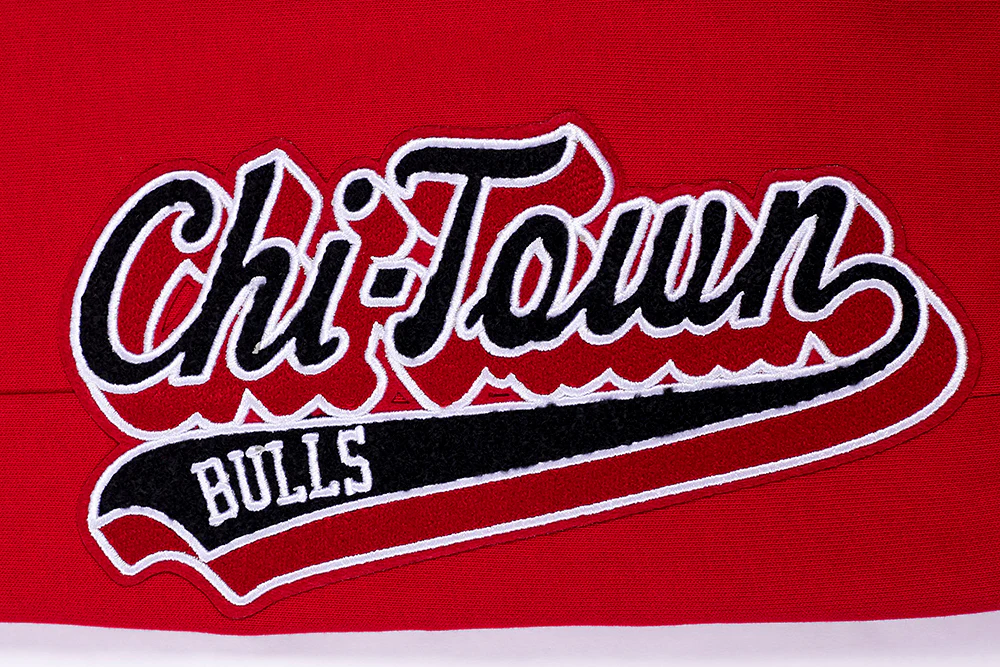 NBA CHICAGO BULLS SCRIPT TAIL MEN'S RIB FLEECE SWEATPANT (RED/BLACK) - Image 6