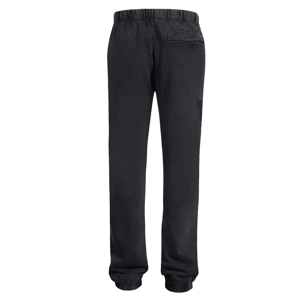 NBA CHICAGO BULLS WASHED VANGUARD MEN'S ENZYME WASH RELAXED FT SWEAT (WASHED BLACK) - Image 4