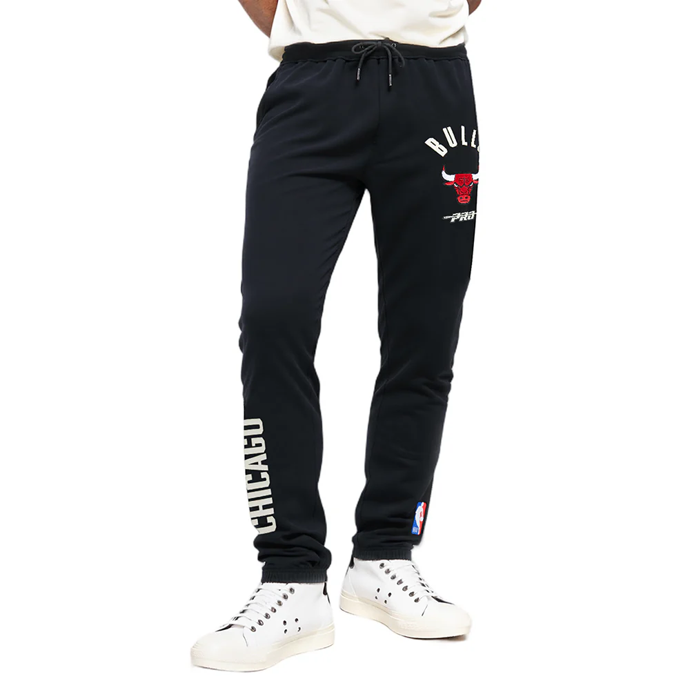 NBA CHICAGO BULLS MODERN ORIGINALS MEN'S FLC SWEATPANT (BLACK) - Image 2