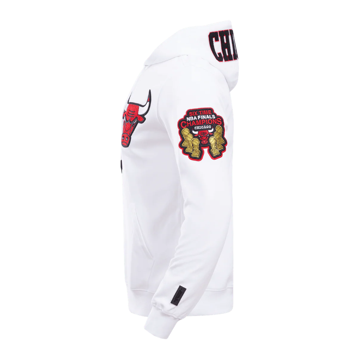 NBA CHICAGO BULLS CLASSIC CHENILLE MEN'S PULLOVER HOODIE (WHITE) - Image 4