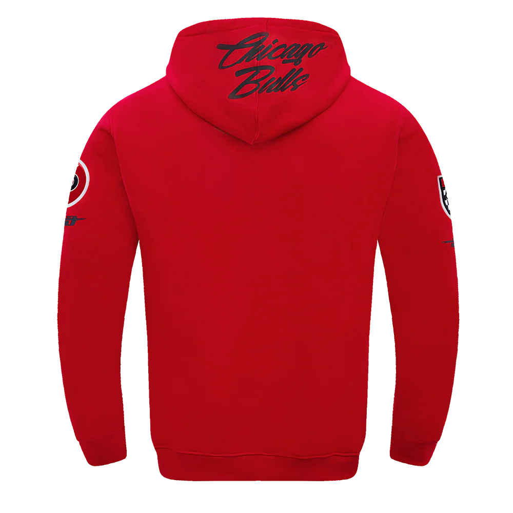 NBA CHICAGO BULLS FAST LANE FLEECE MEN'S PULLOVER HOODIE (RED) - Image 3