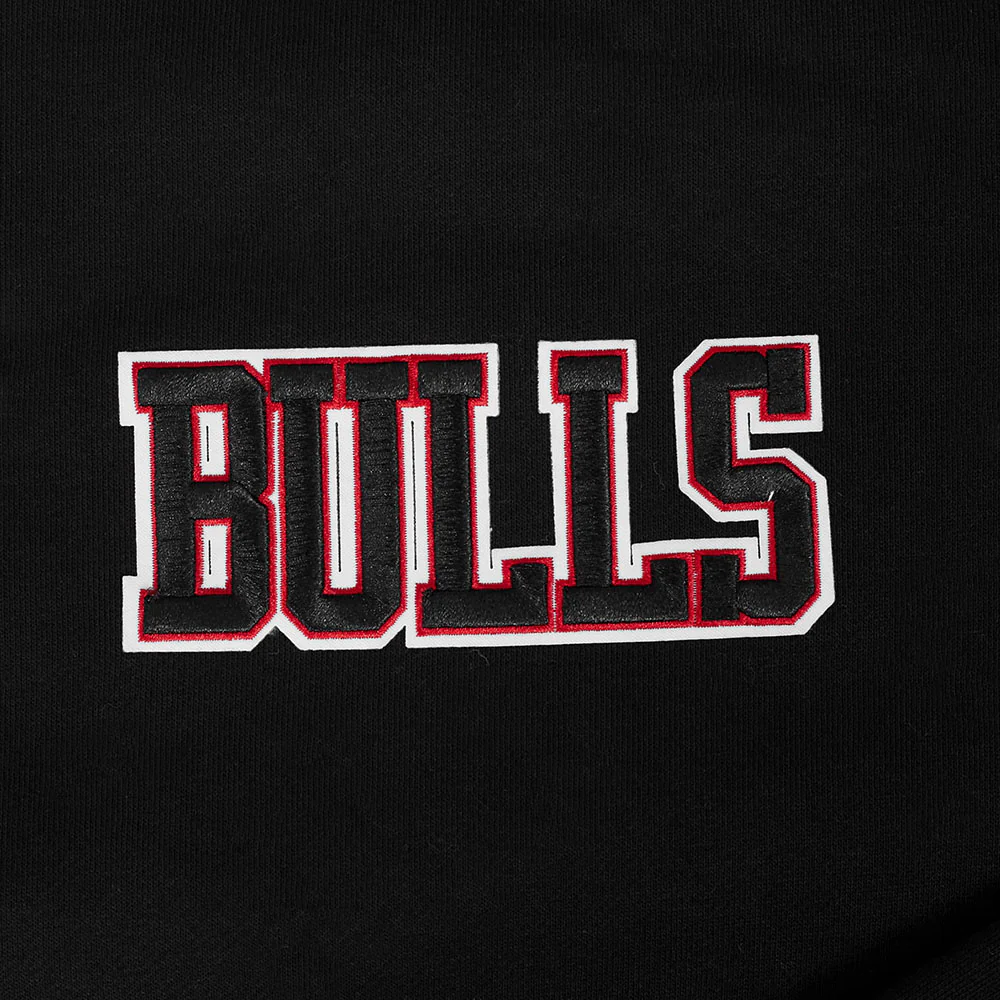 NBA CHICAGO BULLS WINGSPAN MEN'S DROP SHOULDER FLEECE CREWNECK (BLACK) - Image 13