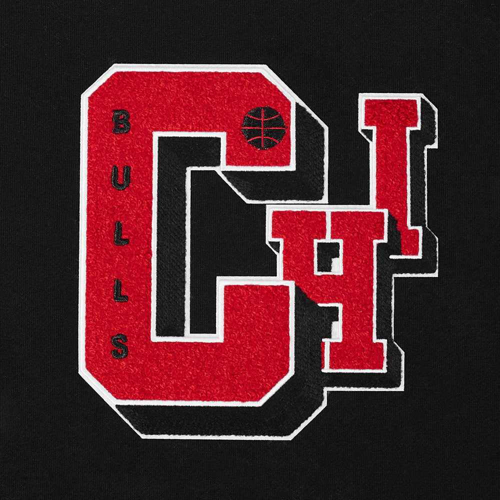 NBA CHICAGO BULLS BEST OF MEN'S DROP SHOULDER FLC CREWNECK (BLACK) - Image 9