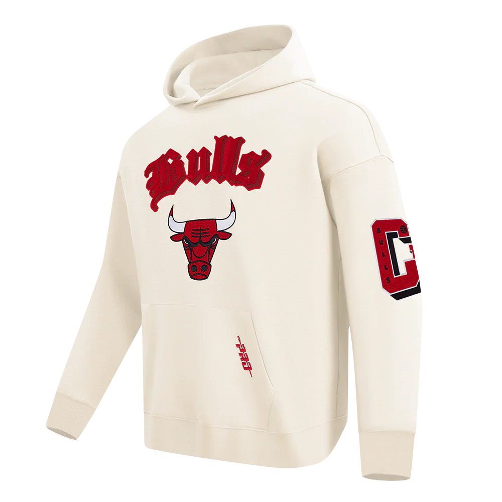 NBA CHICAGO BULLS BEST OF MEN'S DROP SHOULDER FLC PO HOODIE (EGGSHELL) - Image 4