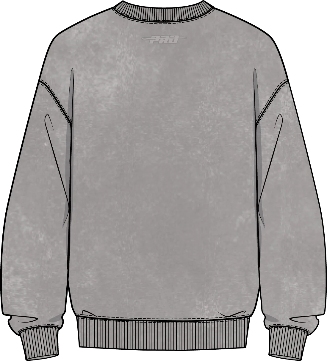 NBA CHICAGO BULLS WASHED CLASSIC MEN'S ENZYME WASH DROP SHOULDER FT CREWNECK (WASHED WARM SLATE) - Image 6