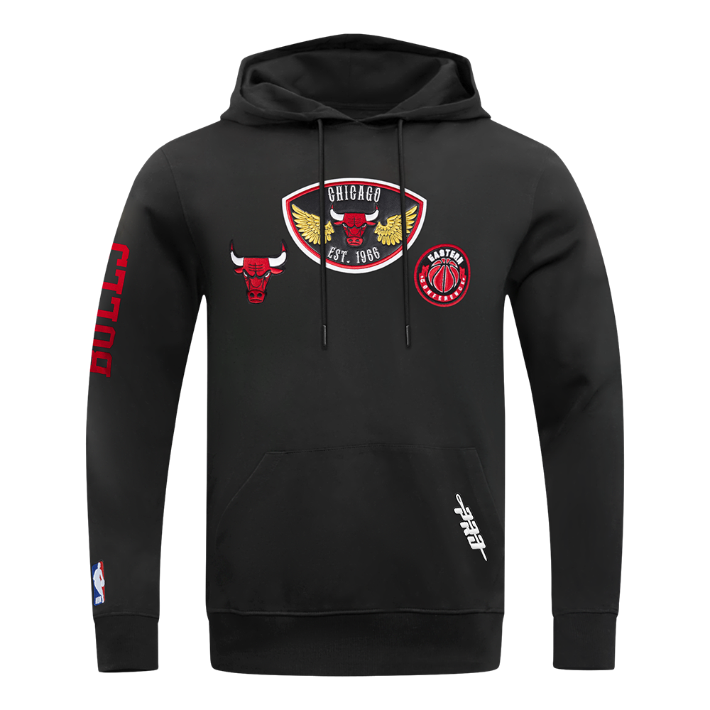 NBA CHICAGO BULLS BORN FOR SPORT MEN'S FLC PO HOODIE (BLACK) - Image 3