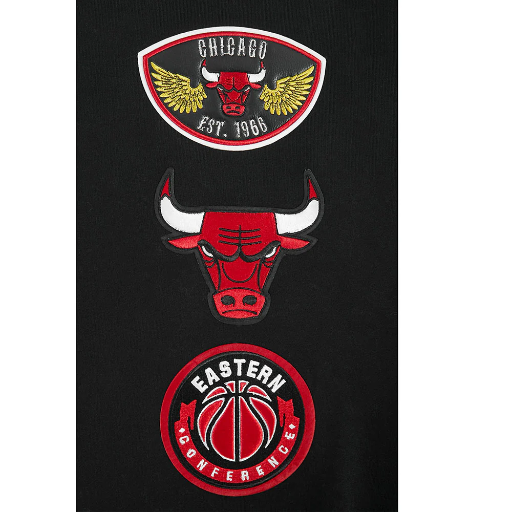 NBA CHICAGO BULLS BORN FOR SPORT MEN'S FLC CREWNECK (BLACK) - Image 6