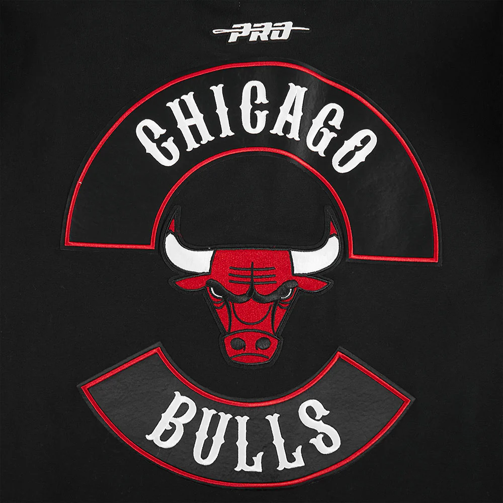NBA CHICAGO BULLS BORN FOR SPORT MEN'S FLC CREWNECK (BLACK) - Image 7