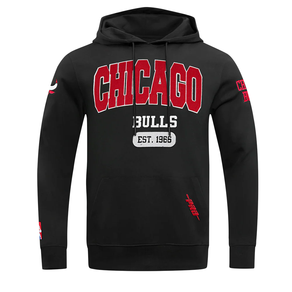 NBA CHICAGO BULLS CITY ARCH MEN'S FLC PO HOODIE (BLACK) - Image 3